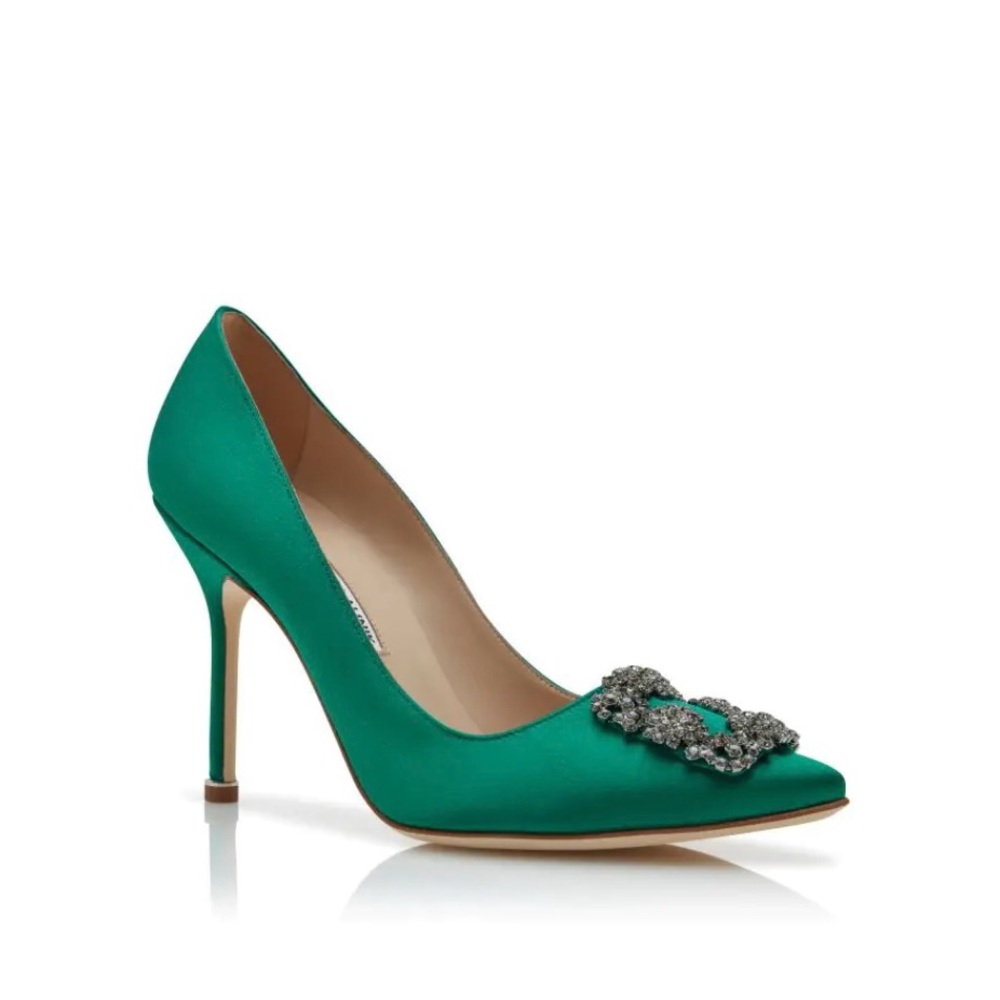 Manolo Blahnik Hangisi Satin Pumps